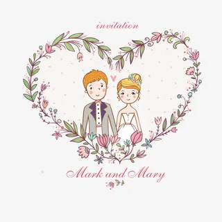 小清新爱情男女 相亲大会免抠