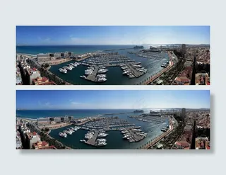 淘宝城市船只海报背景图