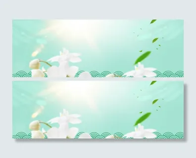 2017踏春绿色淘宝海报背景高清