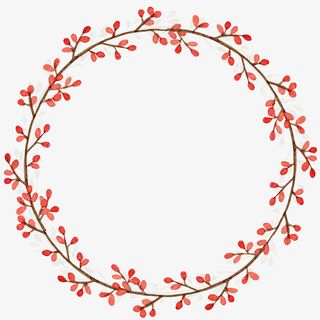 红色树枝叶子png免抠