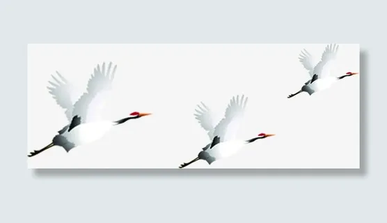 中国风水墨仙鹤装饰免抠