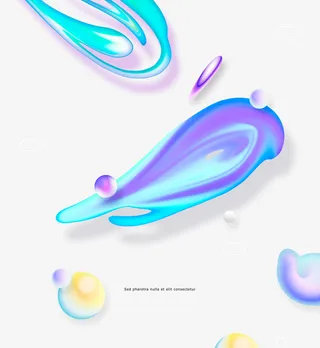 奇幻透明蒸汽波电商装饰免抠