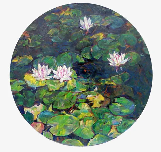 手绘莲花免抠