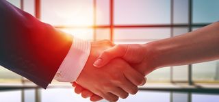 商务大气商务合作握手金融海报背景高清