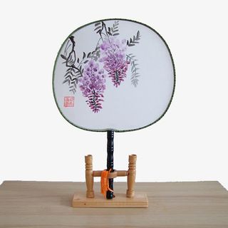 紫藤花扇子免抠