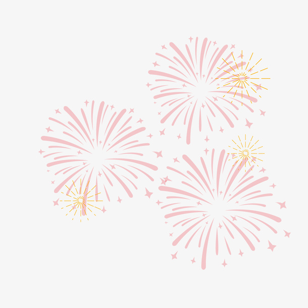 活动红色烟花矢量图免抠