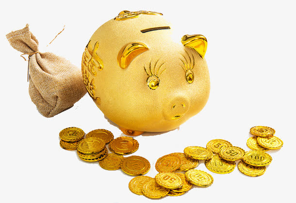 金色的小猪免抠