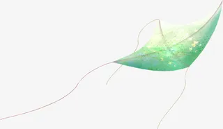 绿色菱形风筝免抠