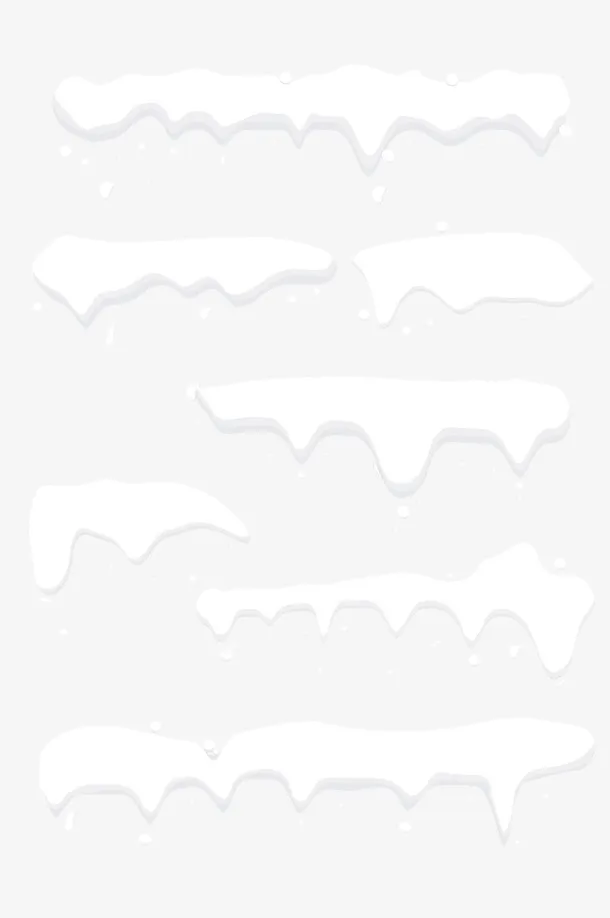 融雪 雪白 圣诞元素免抠