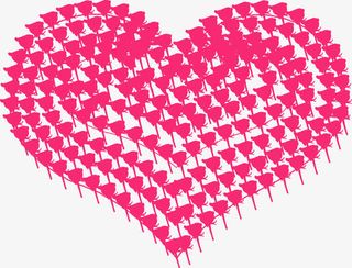 粉色创意设计手绘爱心免抠