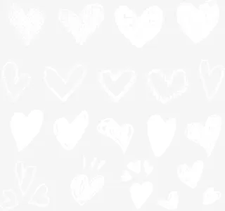 各种粉笔爱心形状免抠