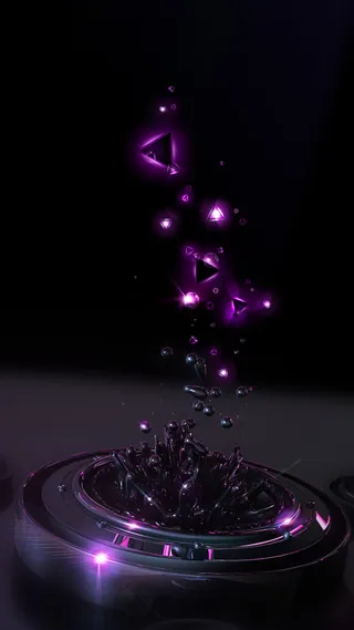 紫色几何H5背景素材高清