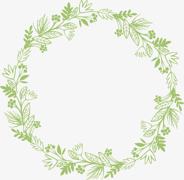 花环花边手绘边框免抠装饰花纹元素