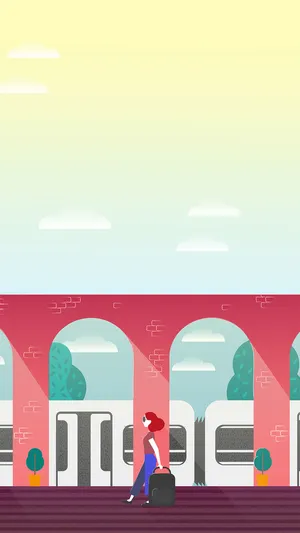 简约春运火车大气背景图高清