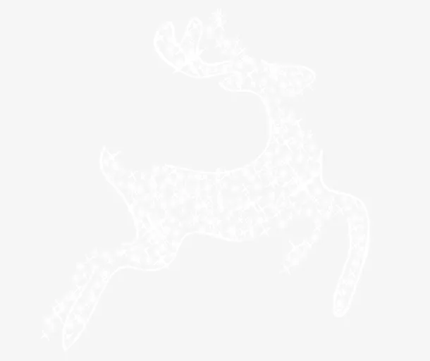 白色星星麋鹿素材免抠