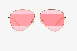 金属框粉红色太阳镜PNG免抠