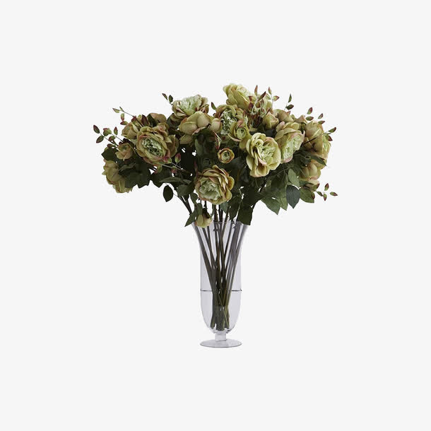 欧美流行插花 绿植物 鲜花软装免抠