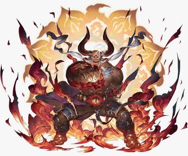 卡通牛头恶魔角色免抠