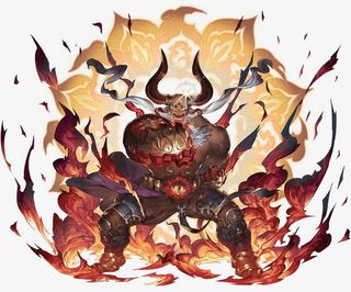 卡通牛头恶魔角色免抠