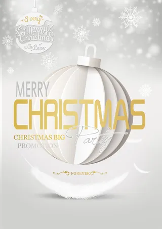 圣诞节简约海报背景模板高清