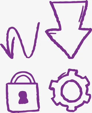 手账向下箭头免抠