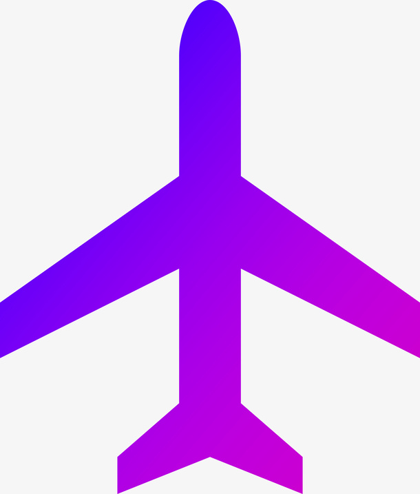蓝紫色，渐变，飞机，矢量，放大，方便免抠