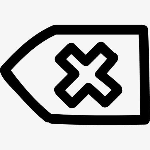 松开箭手绘符号轮廓与跨图标免抠