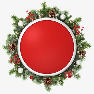 创意圣诞树花环免抠