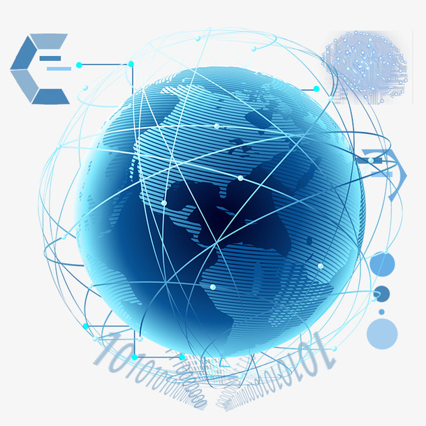 科技感球体运动线元素免抠