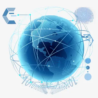 科技感球体运动线元素免抠