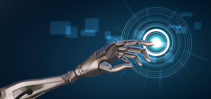 人工智能触碰科技背景图高清