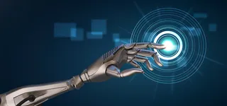 人工智能触碰科技背景图高清