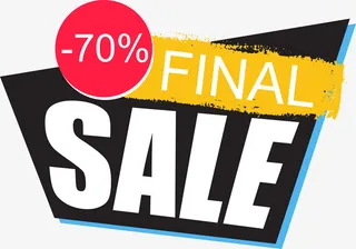 商场黑色促销折扣标签免抠