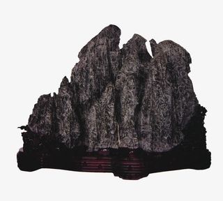 群峰竞秀灵璧石摆件免抠图片免抠