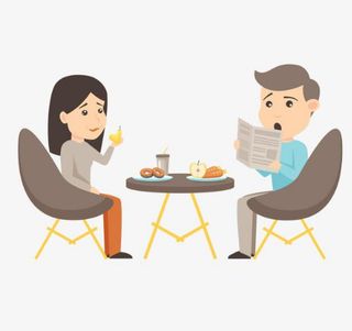 两个人在对话卡通免抠手绘/卡通卡通元素