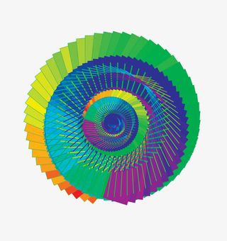 彩色几何漩涡免抠