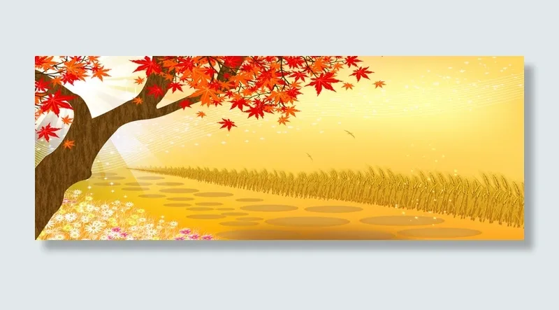枫叶背景海报高清