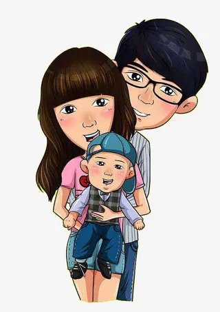 一家三口照片免抠