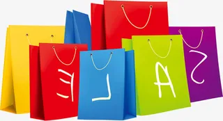 春天彩色促销包装免抠