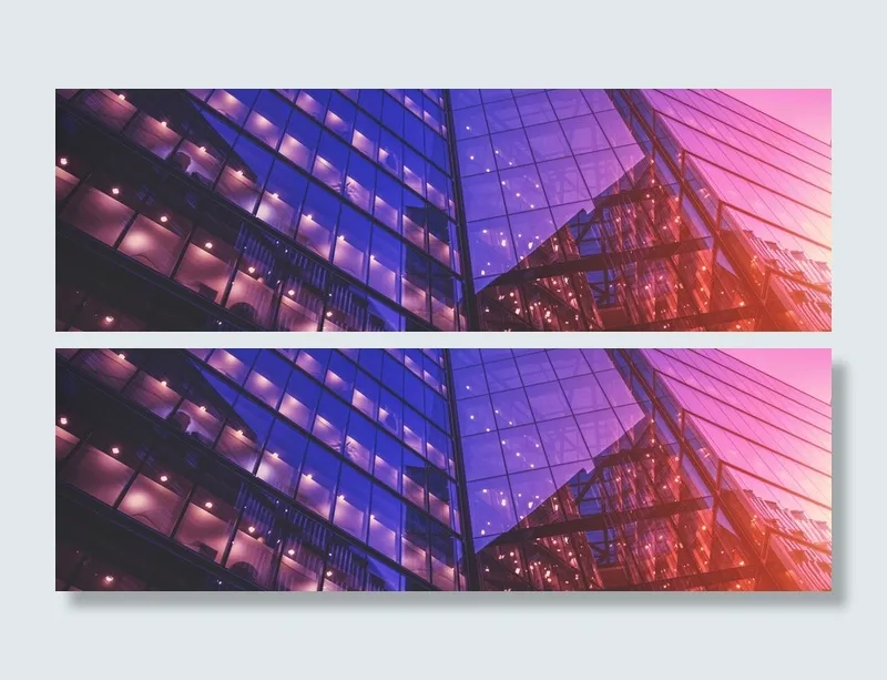 绚丽渐变建筑banner背景高清