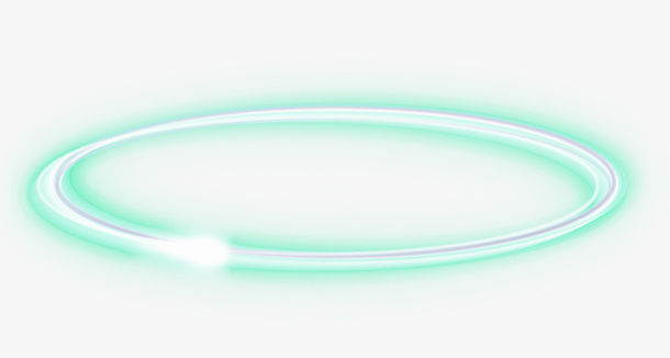 绿色简约光圈装饰图案免抠