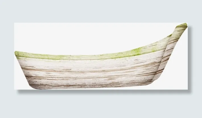 木制条纹状小船免抠