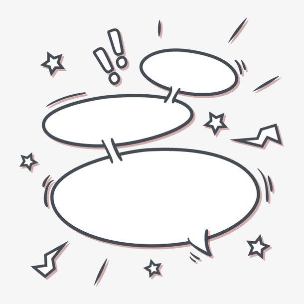 矢量漫画框免抠