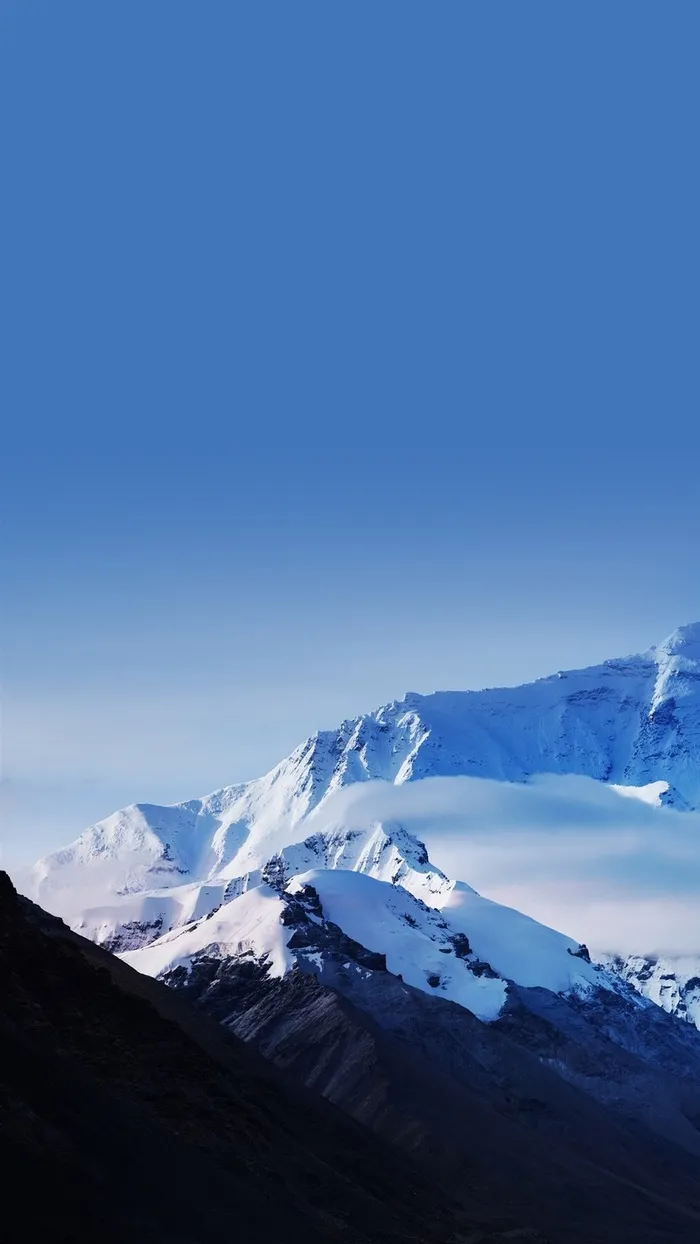 冬雪山简约H5背景高清