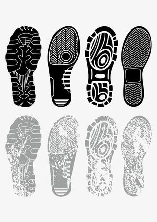 矢量板鞋脚步免抠