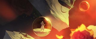 红色太空背景高清