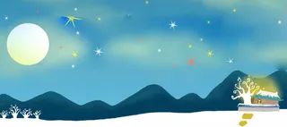 卡通夜色星空背景高清