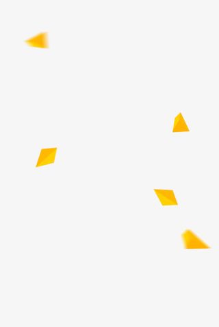 不规则黄色色块免抠