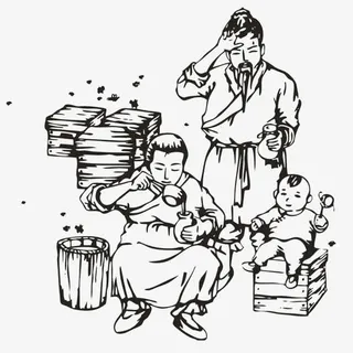 养蜂的一家人免抠