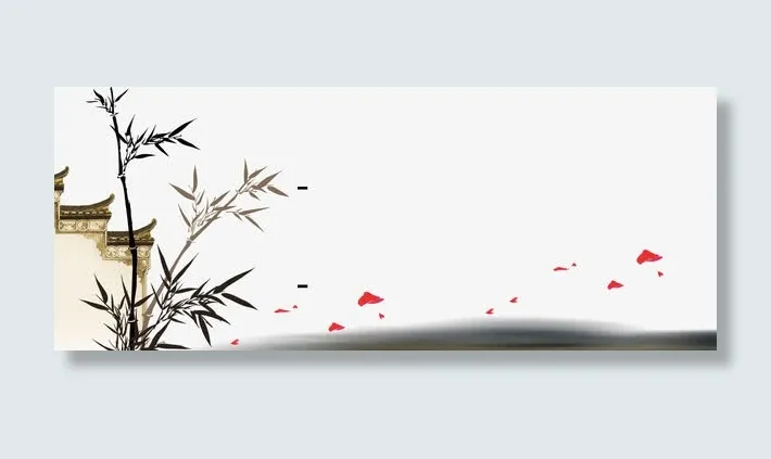 竹子飘零花瓣免抠